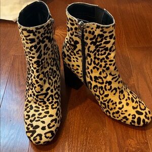 Halogen Animal Print Ankle Booties - Like new